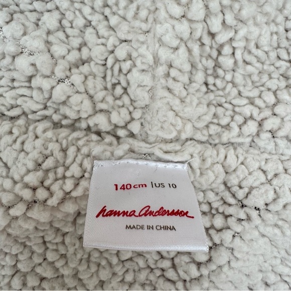 Hanna Andersson sherpa lined knitted button front hooded coat cardigan 140cm - Picture 12 of 13